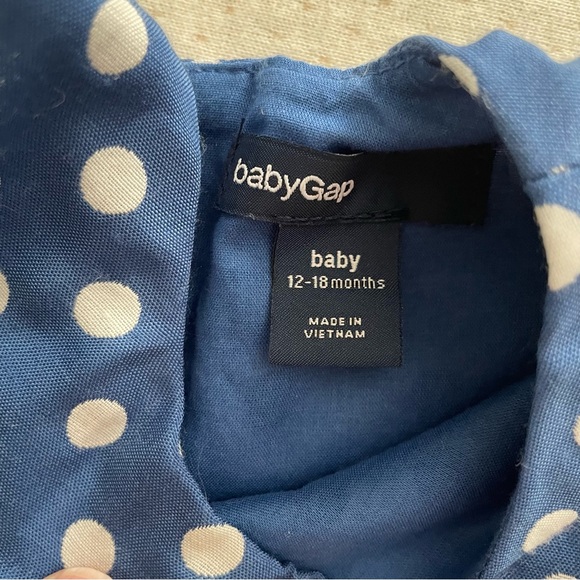 Baby GAP Polka Dot Dress & Diaper Cover 12-18 Mo. - Picture 3 of 7